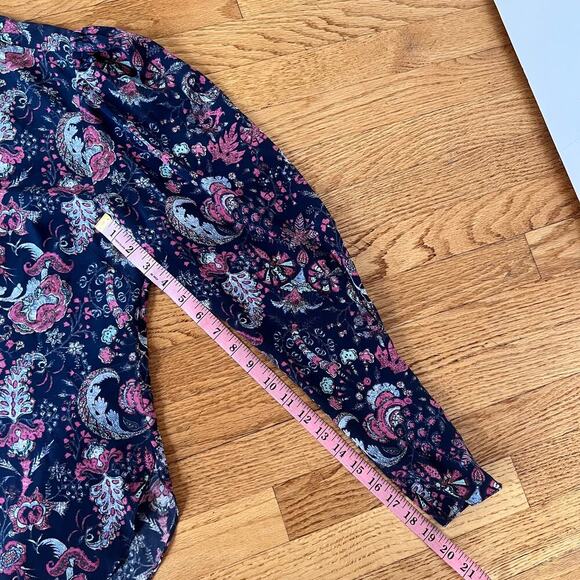 Isabel Marant Bavali Designer Silk Blend Paisley Print Blouse  - 40 / Medium - Picture 4 of 12